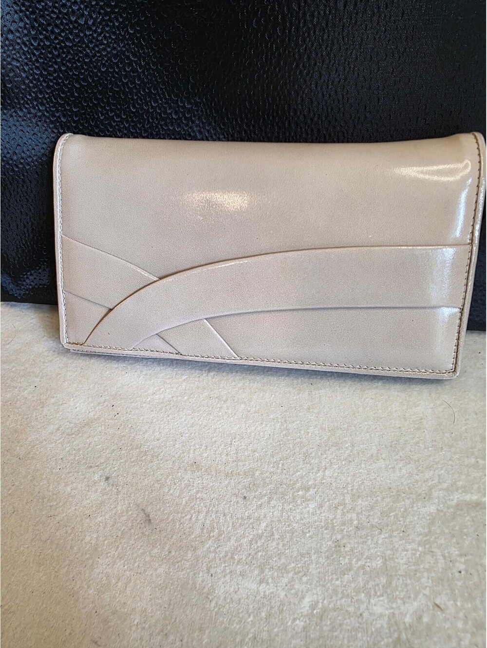 Vintage Andrea Pfister Beige Leather Crossbody Shoulder Bag Made in Italy